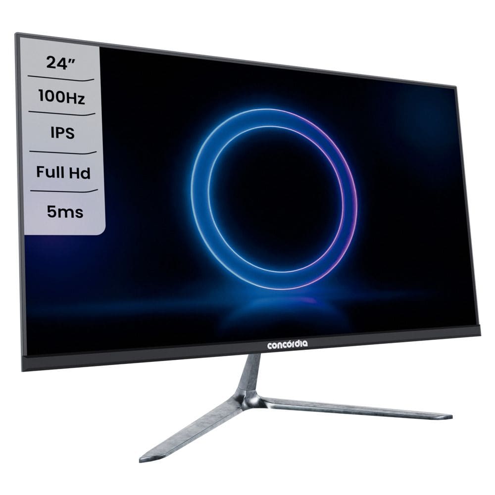Monitor Concórdia Gamer 24” H238D 100hz IPS Led Full Hd Hdmi DP Vesa SRGB 100% FreeSync