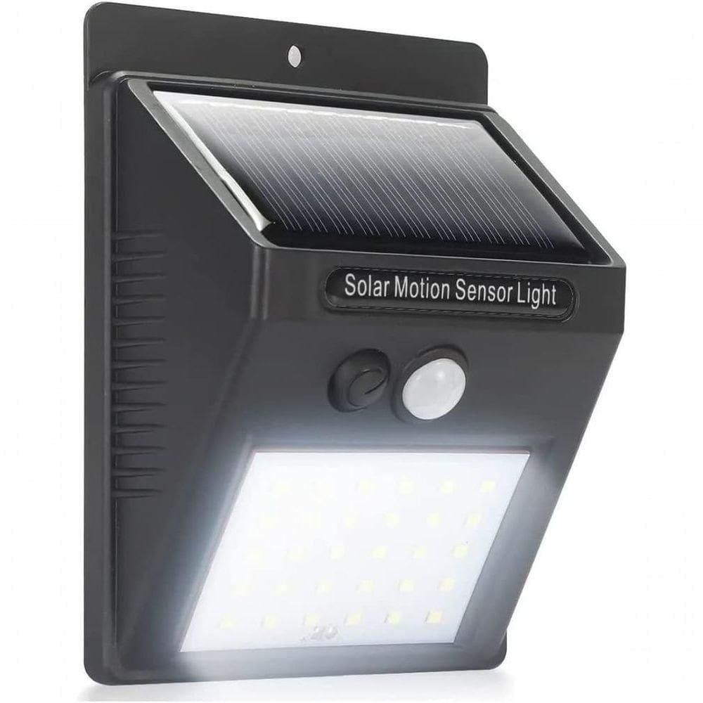 Luminária Solar30 Leds Arandela Com Sensor De Presença Luz Externa De Parede Jardim Q-2206