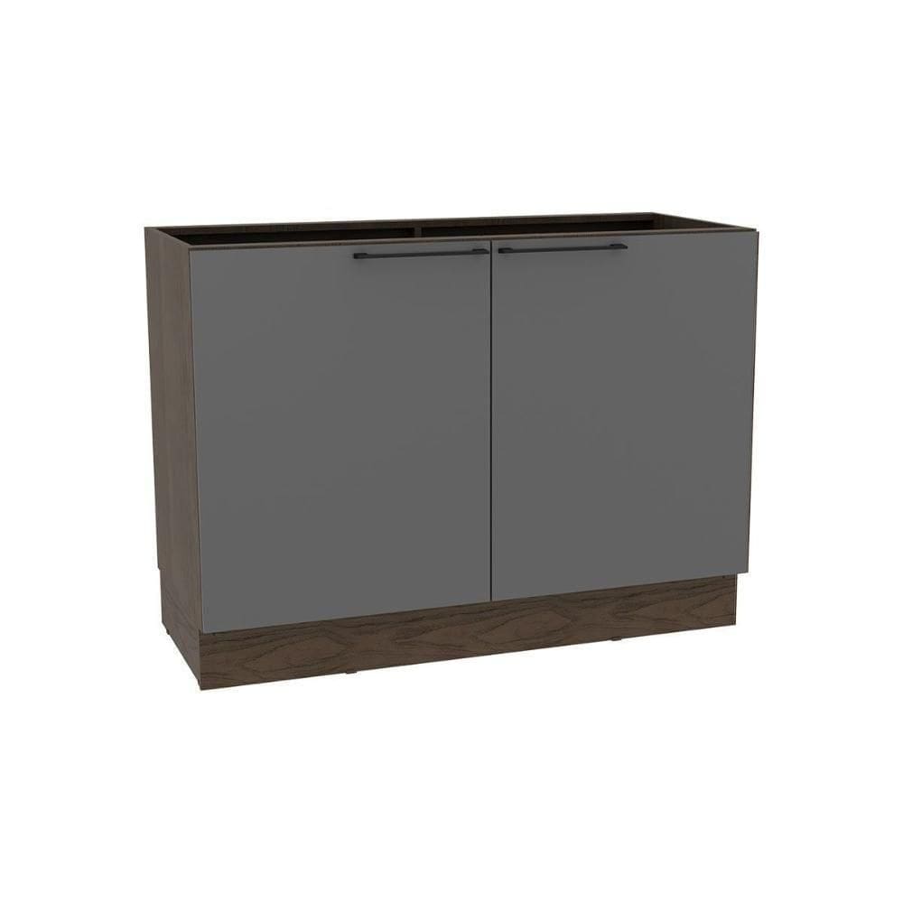 Balcão De Cozinha Amsterdam Ph 3134 C- 2 Portas S- Tampo 120cm Avela-grafite - Herval