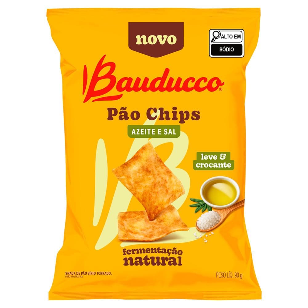 Pão Bauducco Chips Azeite e Sal 90g