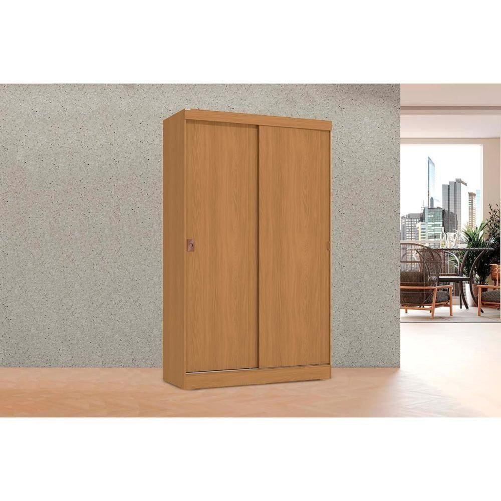 Guarda Roupa Solteiro 2 Portas De Correr E 2 Gavetas R588 Canela - Kappesberg