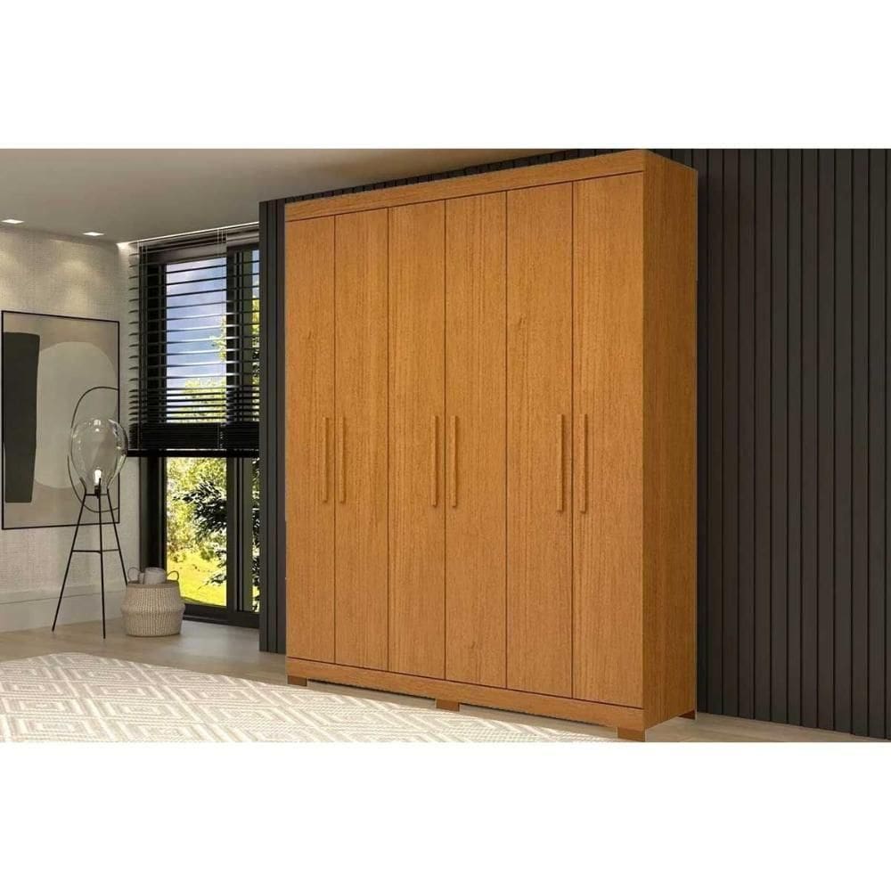 Guarda Roupa 6 Portas E 2 Gavetas Lana Cinamomo - Acp
