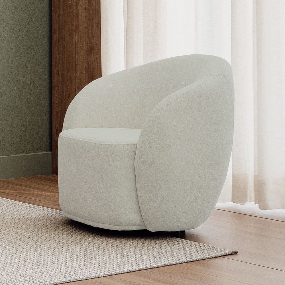 Poltrona Nantes com Manta Acrilica Movellu Home