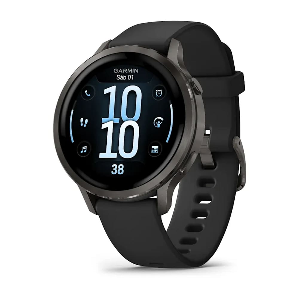GPS Garmin Venu 4 Ardósia com Pulseira de Silicone Preta 41mm