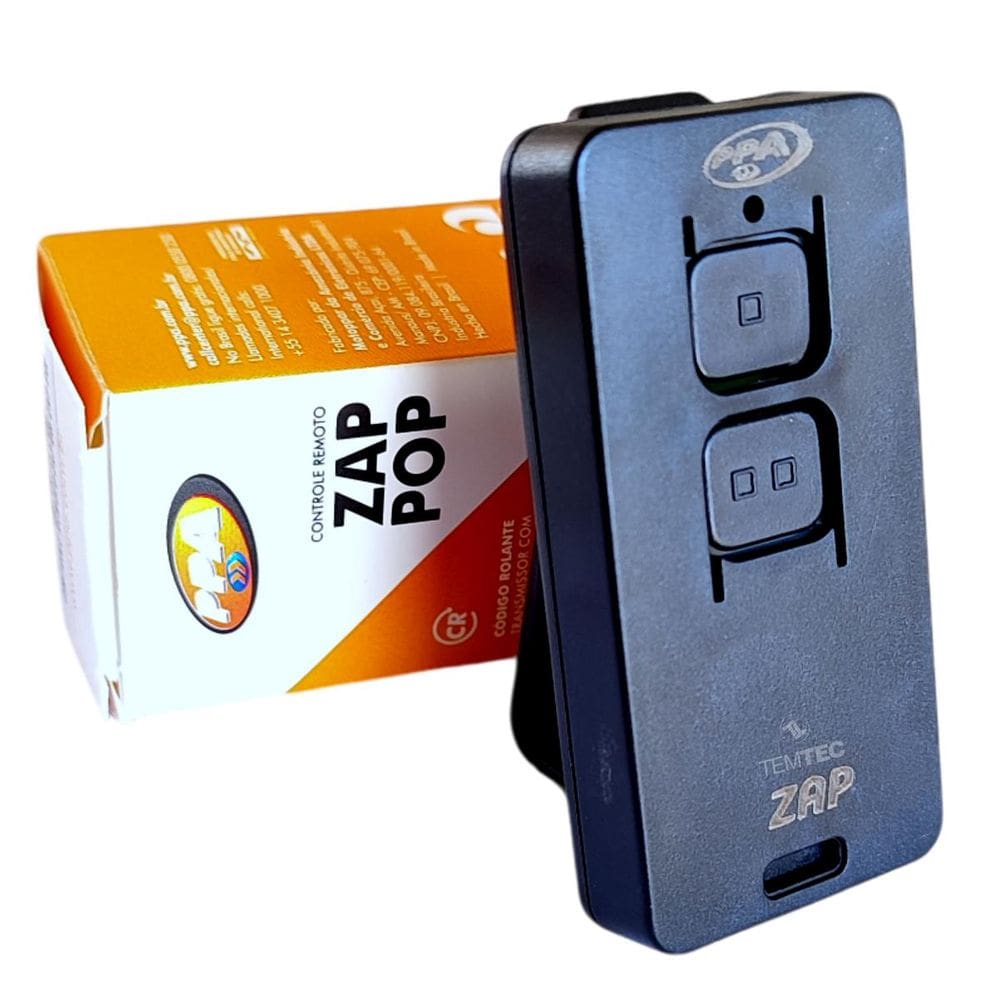 05 Controles Portão PPA Zap Pop 433,92MHz 2 Botões