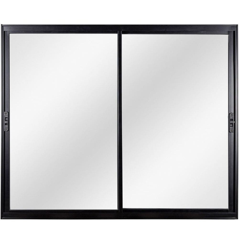 Janela Correr 2 Folhas Móveis sem Grade Vidro Liso 100x100cm Ecosul Esquadrisul