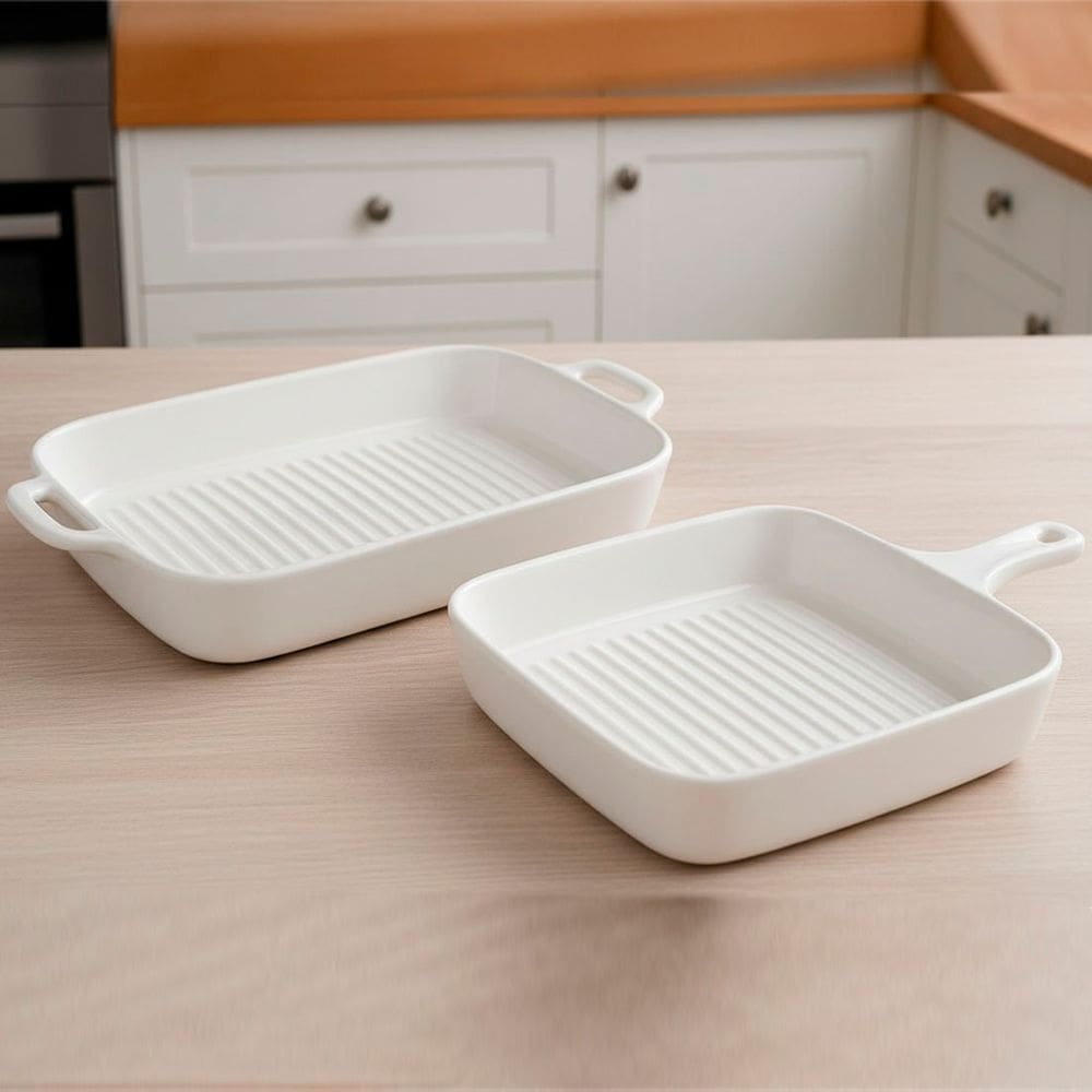 Travessas Assadeiras Petisqueiras Cerâmica Servir Kit 2pçs