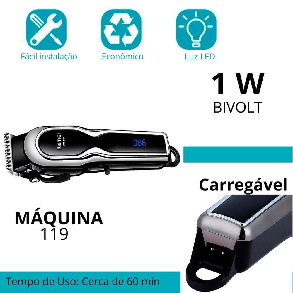 Maquina Kemei De Cortar Cabelo