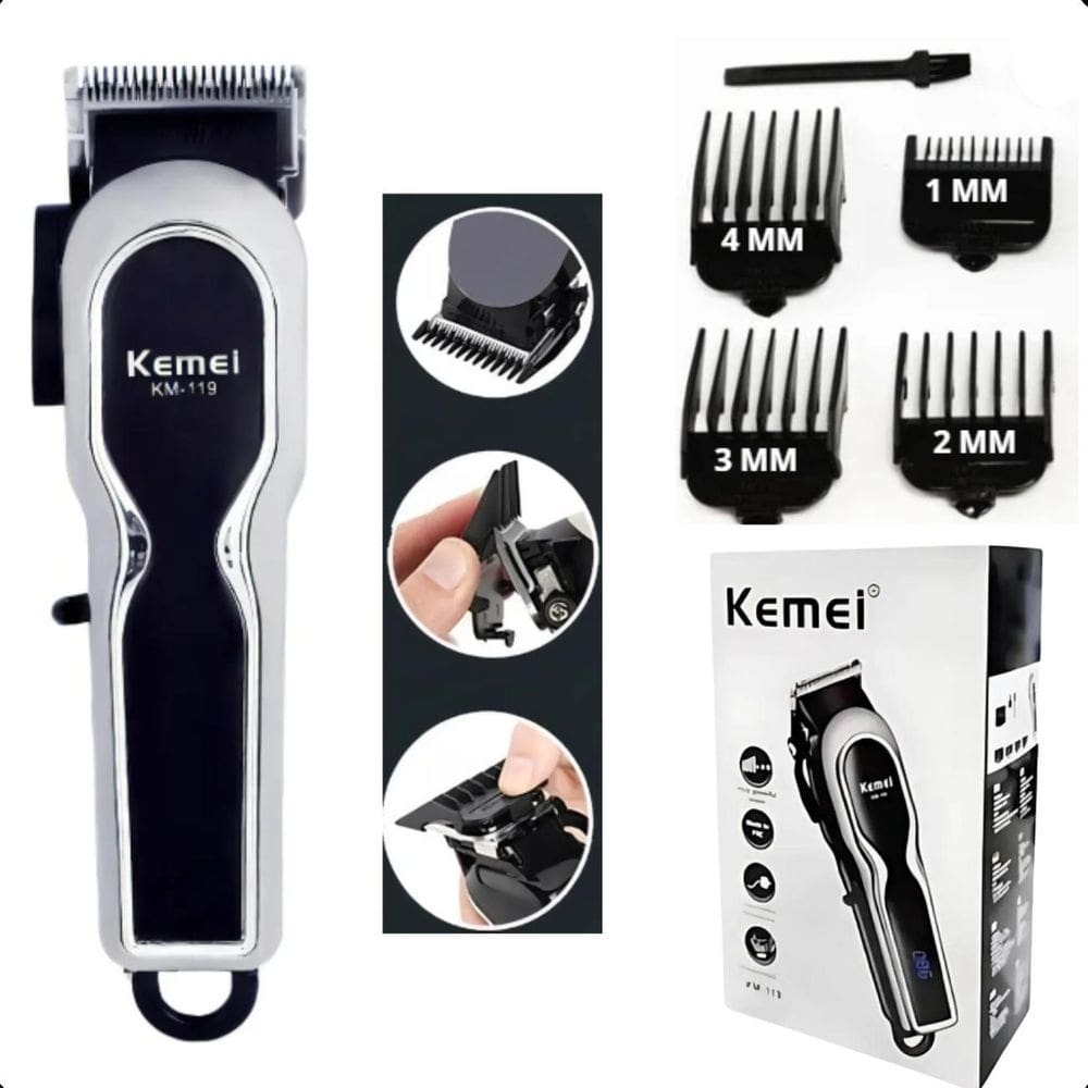 Kemei Km-119 Cortador Digital Para Cabelo