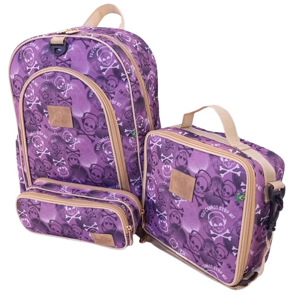 Kit Mochila Escolar Infantil Completo Menina Menino Bolsa