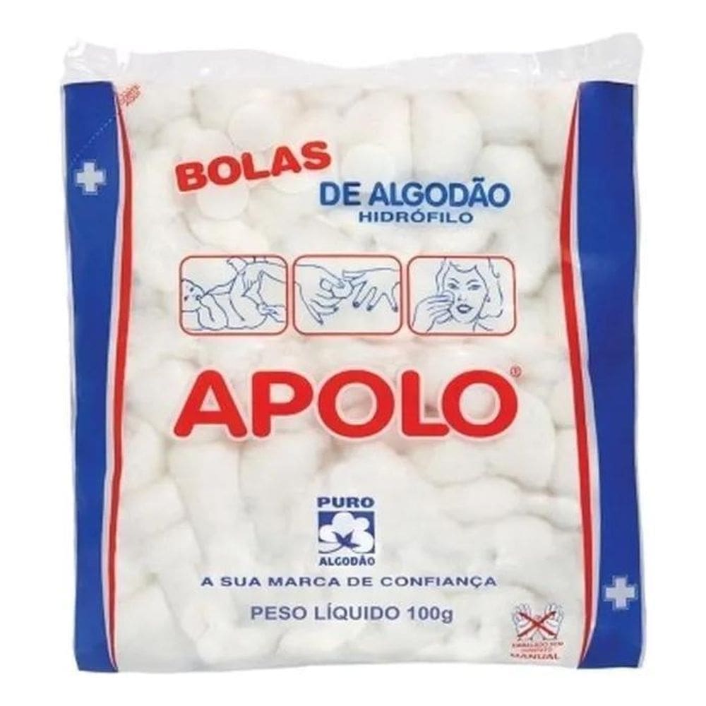 2X Algodão Em Bolas Hidrófilo Apolo Pacote 100G