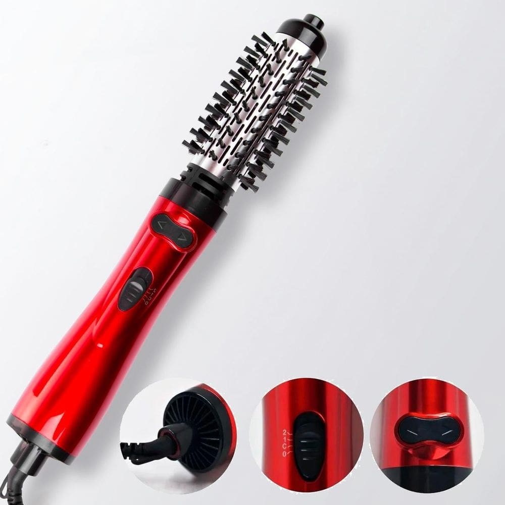 Escova Rotativa 2 Em 1 Top Modela Seca Alisadora Cabelo 110V