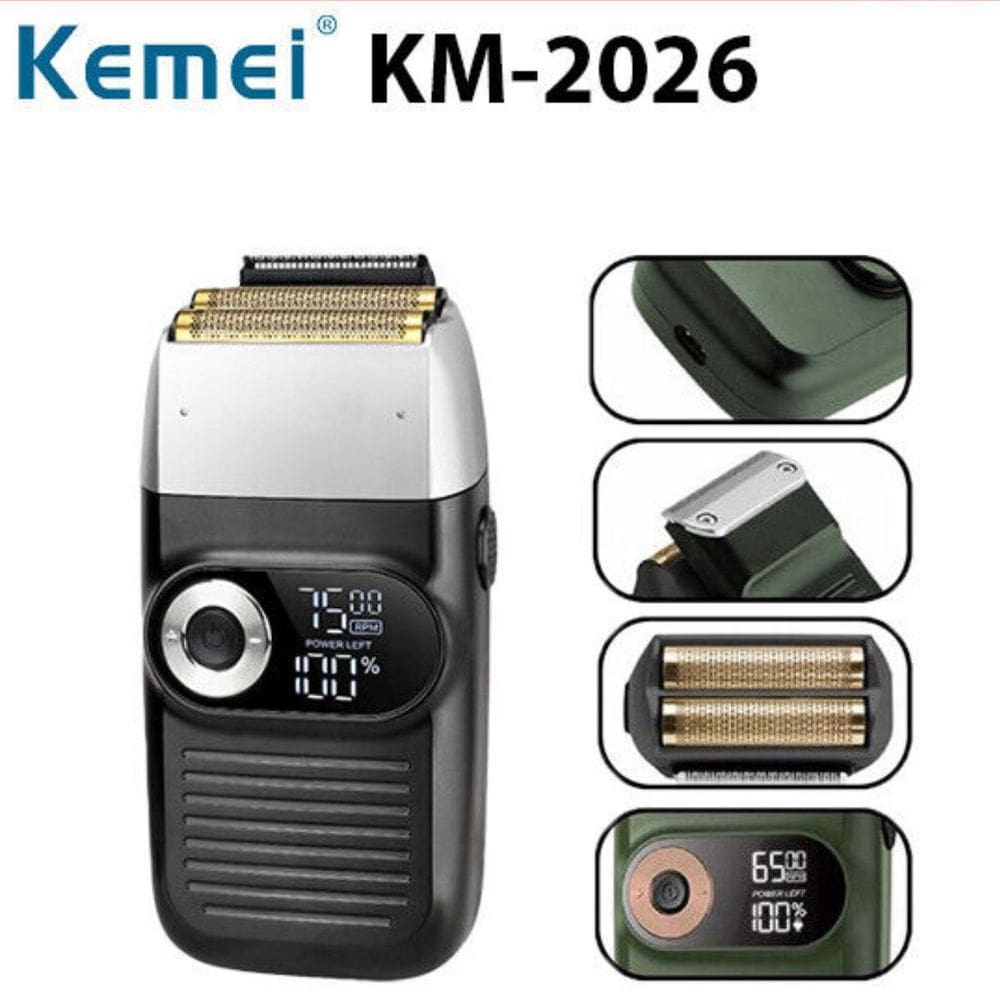 Barbeador Kemei Km-2026 Ergonômico Para Cortes Detalhados