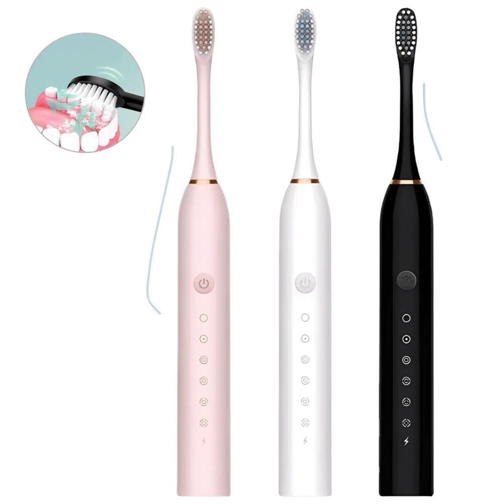 Escova Ultra Sônica De Dente Elétrica Usb Com 4 Funções