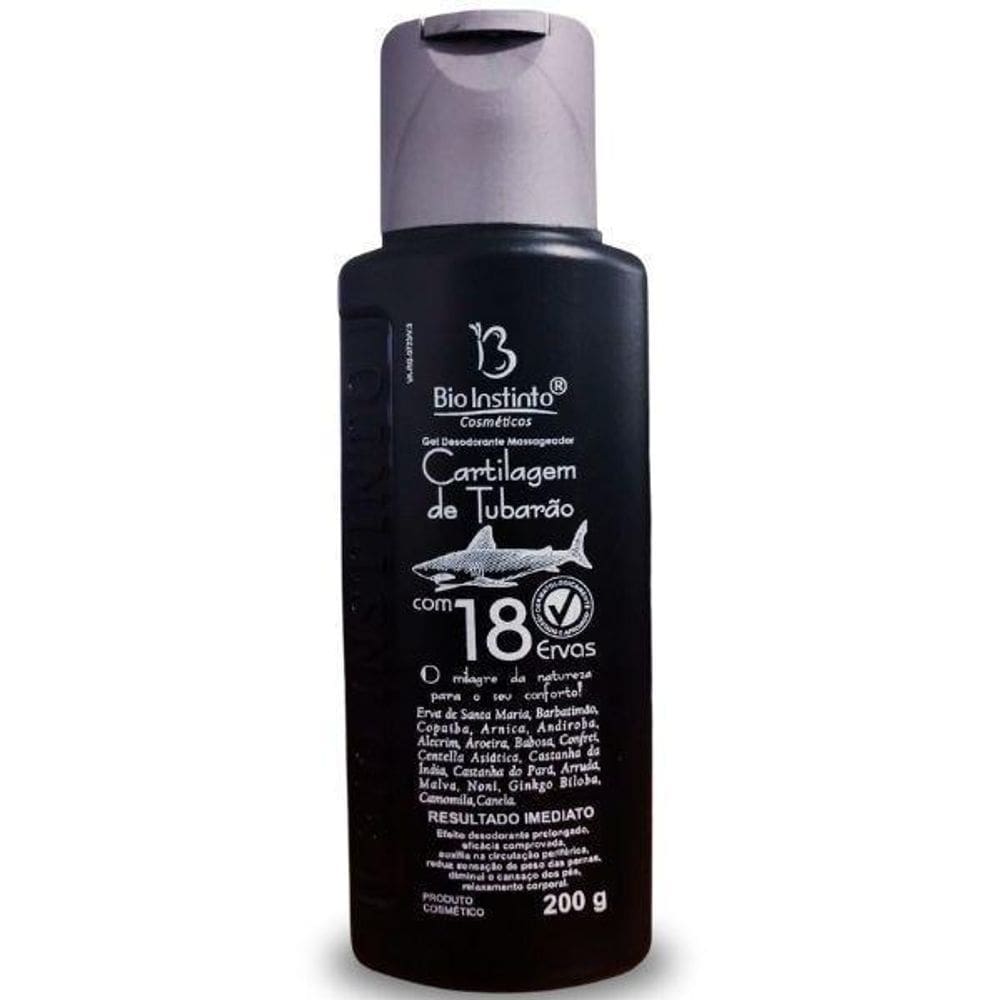 Gel Desodorante Massageado Cartilagem Tubarão Bio Instinto