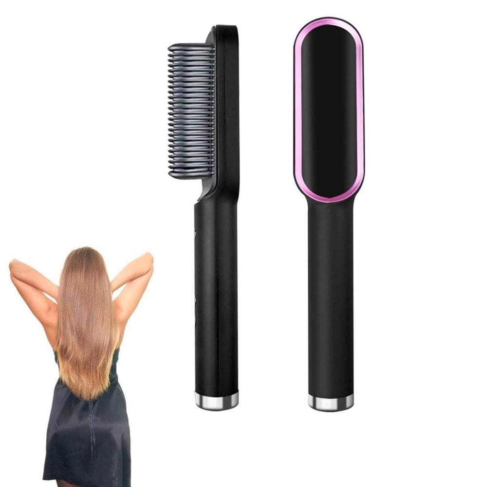 Escova 3 Em 1 Secadora Alisa Cabelo Rápido