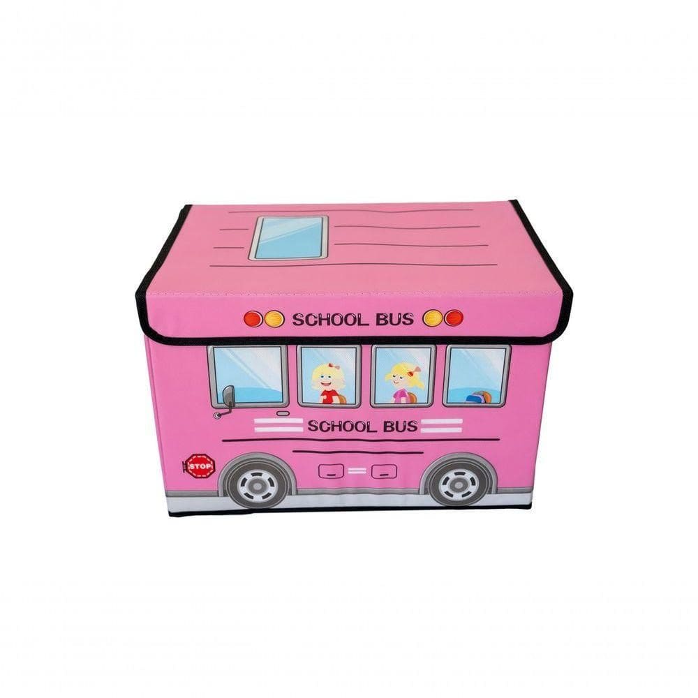 Caixa Organizadora Infantil Tampa Brinquedoteca Armazenament Cor:rosa