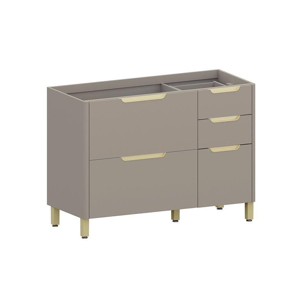 Balcão De Cozinha Para Pia 120cm 2 Portas E 3 Gavetas