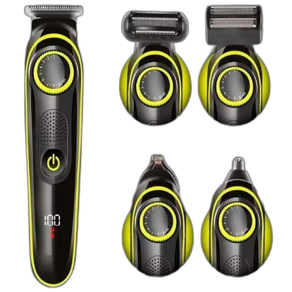 Aparelho De Corte Corpo Barba Portátil Led Recarregável