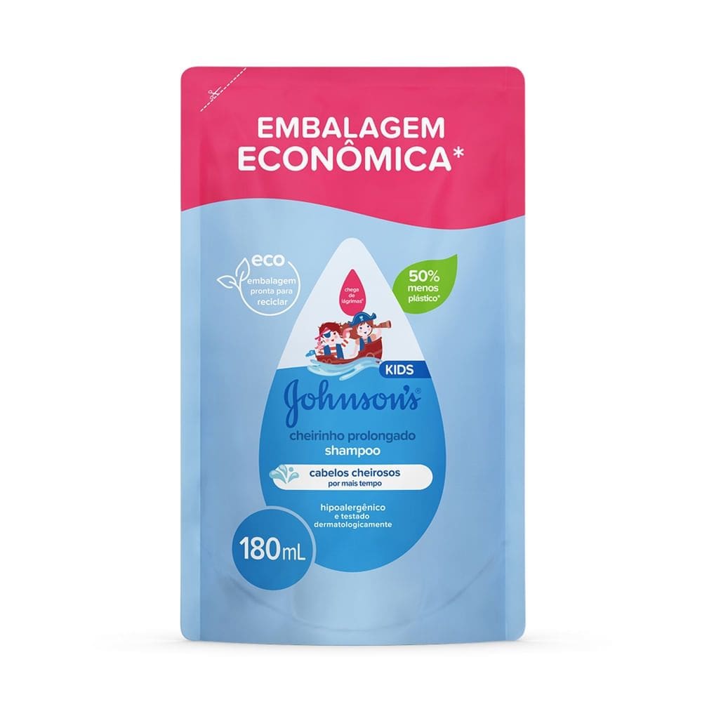 Shampoo Johnson`s Kids Cheirinho Prolongado Sachê 180ml