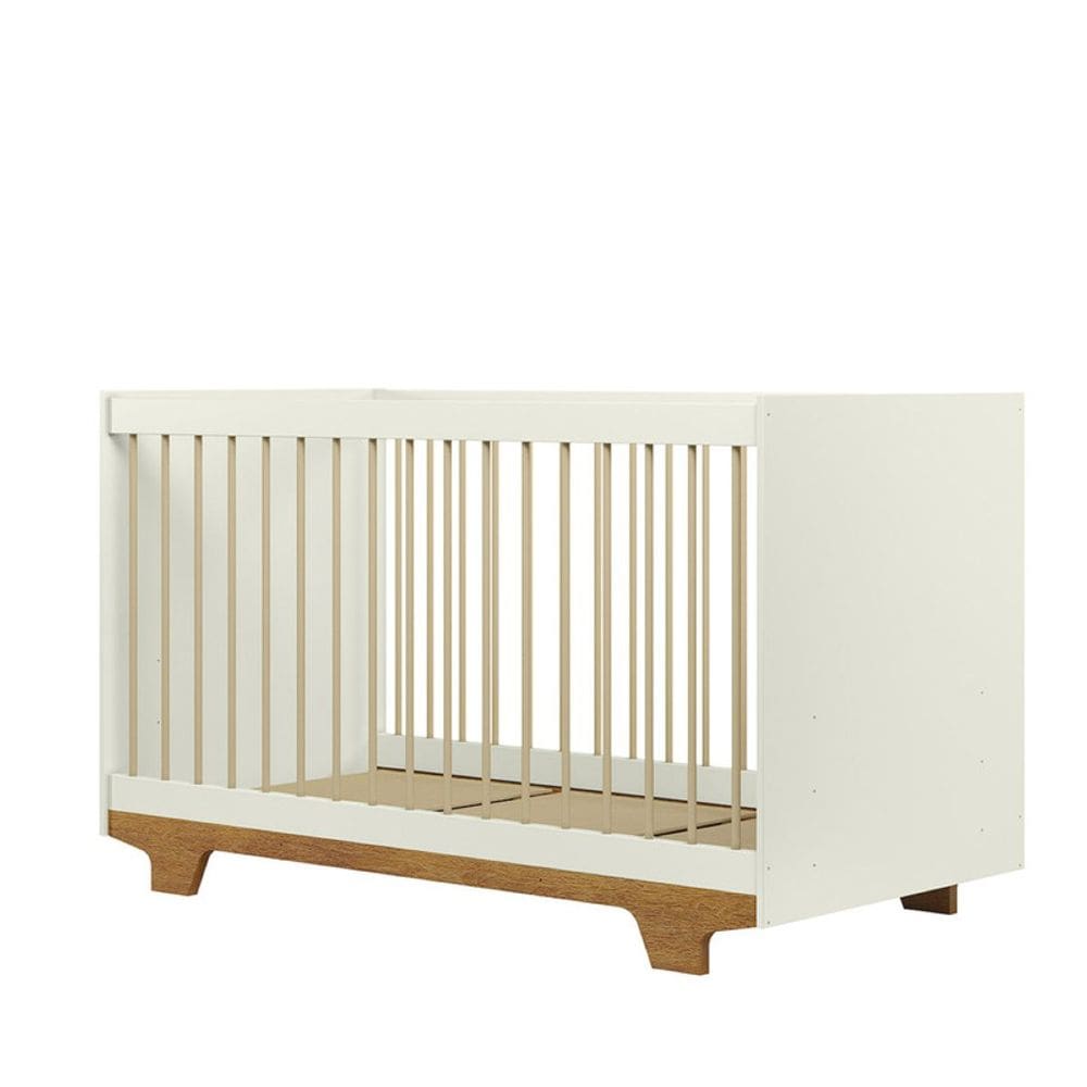 Berço que vira cama com Colchão - Encanto - MobiBaby