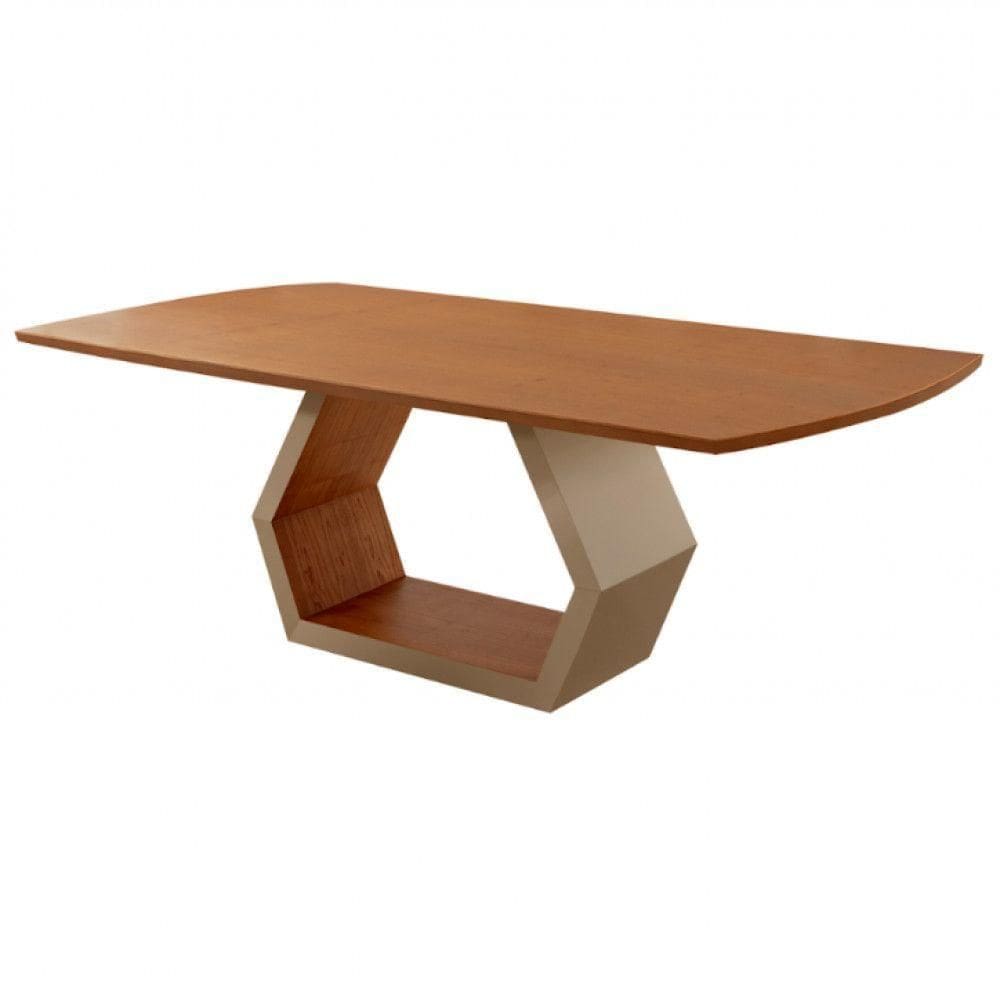 Mesa Para Sala De Jantar Ane Champanhe Com Cinamomo-cinamomo Imbuia