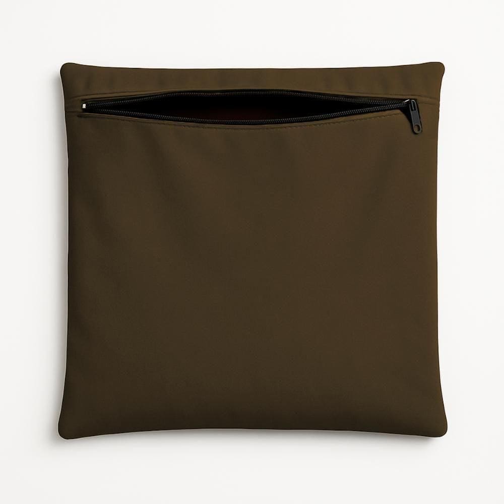 Capa De Almofada 42cm Decorativa Suede Para Sofá E Cadeira Marrom