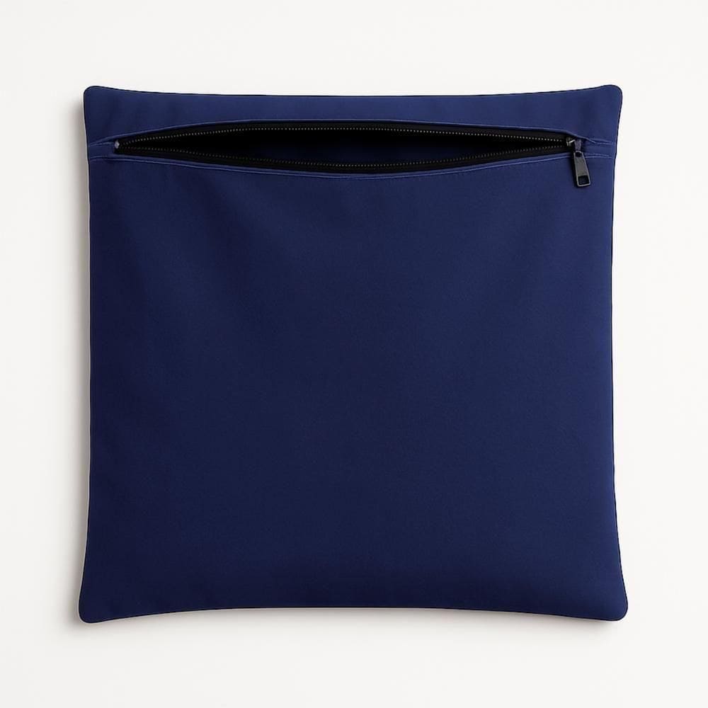 Capa De Almofada 42cm Decorativa Suede Para Sofá E Cadeira Azul Marinho