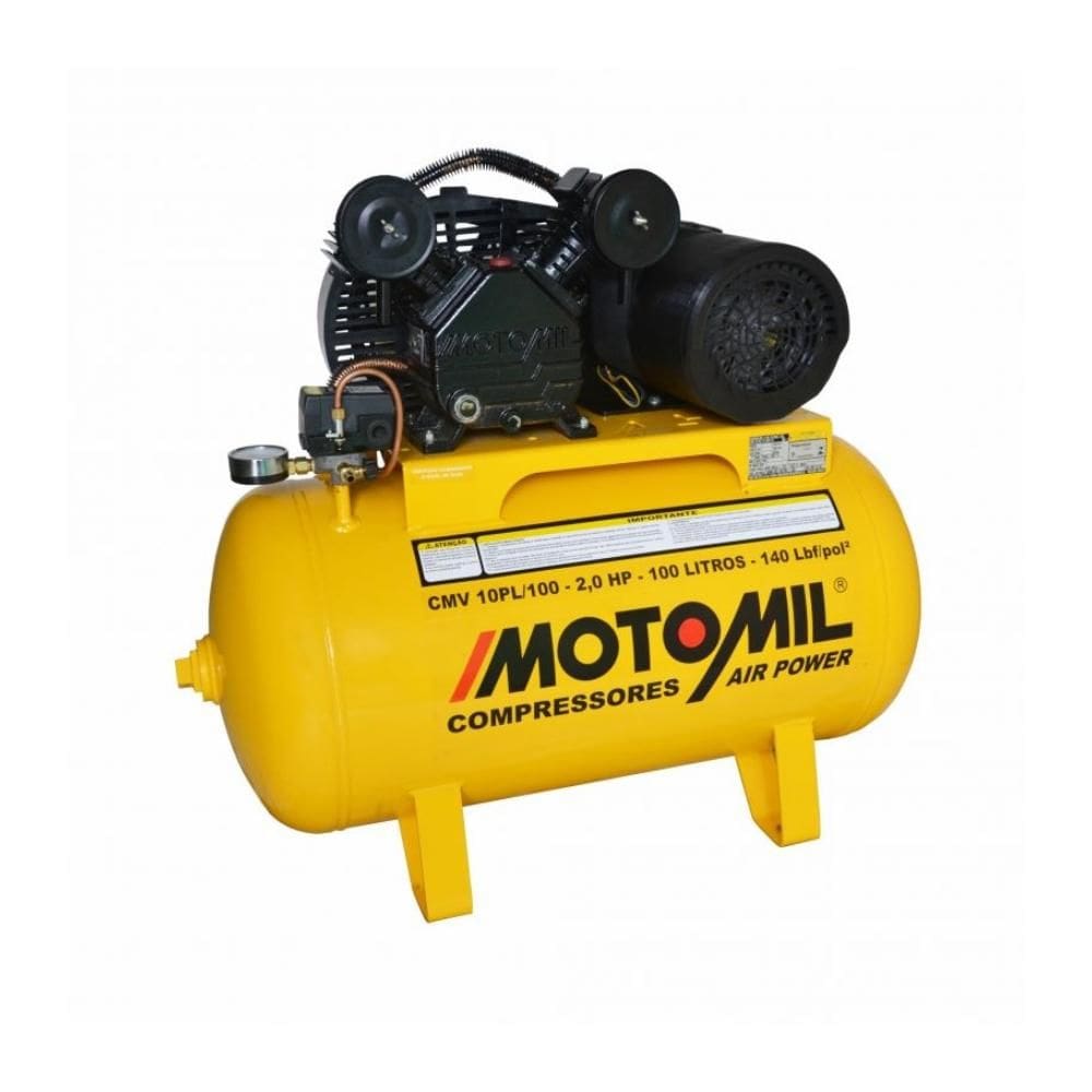 Compressor Ar Motomil CMV-10PL/100 140LBS 100LT 220/380V