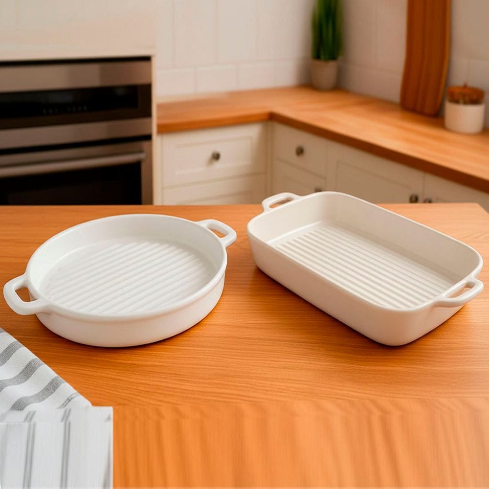 Travessas Assadeiras Petisqueiras Cerâmica Servir Kit 2pçs