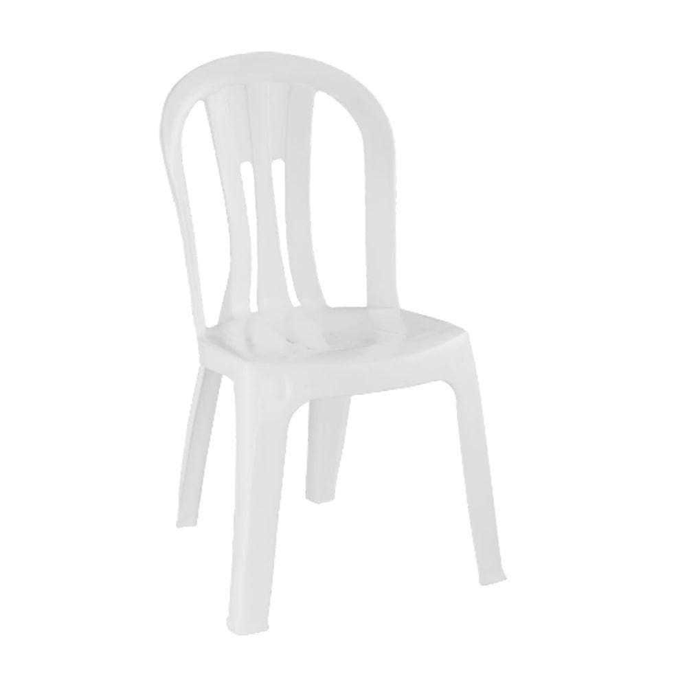 Cadeira Plástica Empilhável Bella Branca Pisani