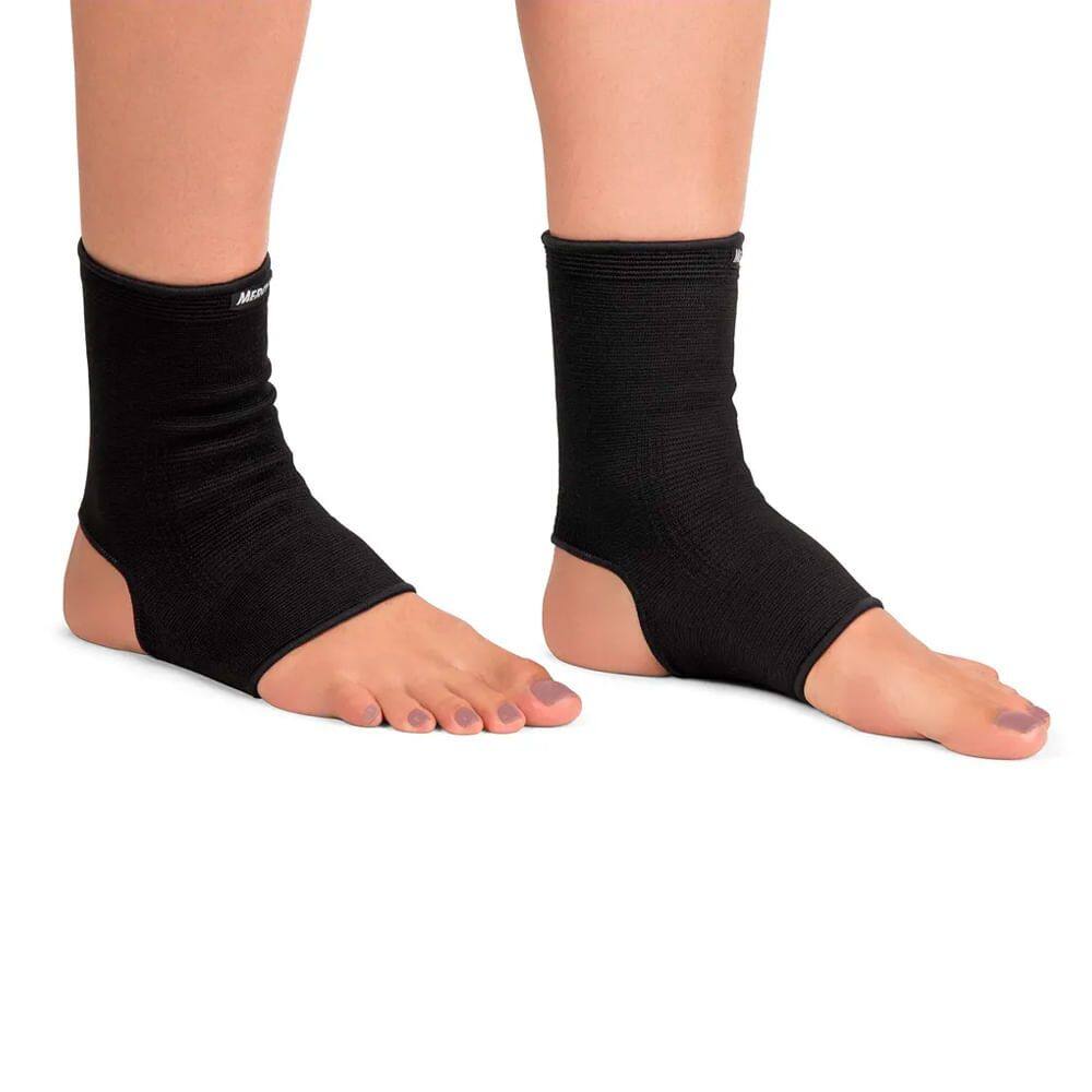 Tornozeleira Elástica Mercur Preta Tamanho P com 1 Par