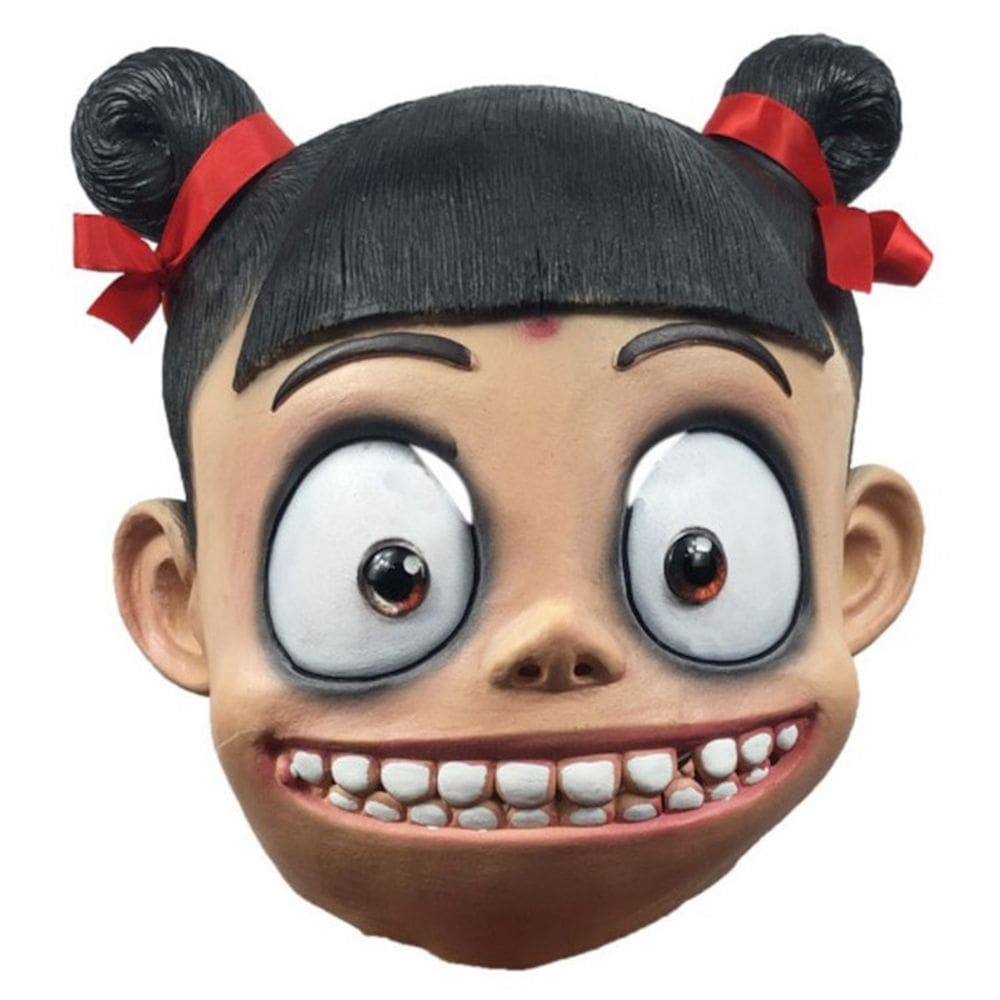 Máscara facial completa de látex com capacete Nezha Birth of the Demon Child