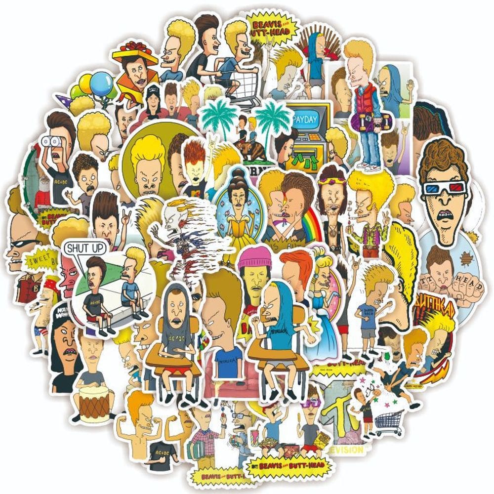 Pacote de adesivos Beavis And Butt-heads And Butt-heads Anime Waterproof (50 unidades)
