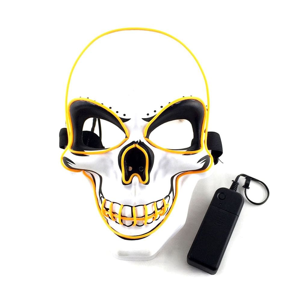 Máscara Cold Light Pintada à Mão Skull Hair Glow Cosplay