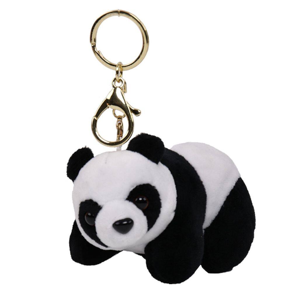 Pingente de chaveiro de boneca de pelúcia Panda 10,5 cm