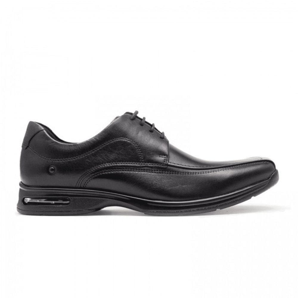 Sapato Social Democrata Smart Comfort Masculino Cadarço Couro Preto