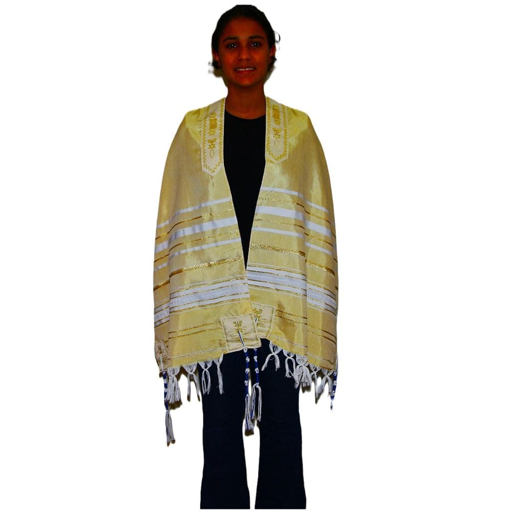 Lançamento Talit Totalmente Dourado 55 X 180Cm - De Israel