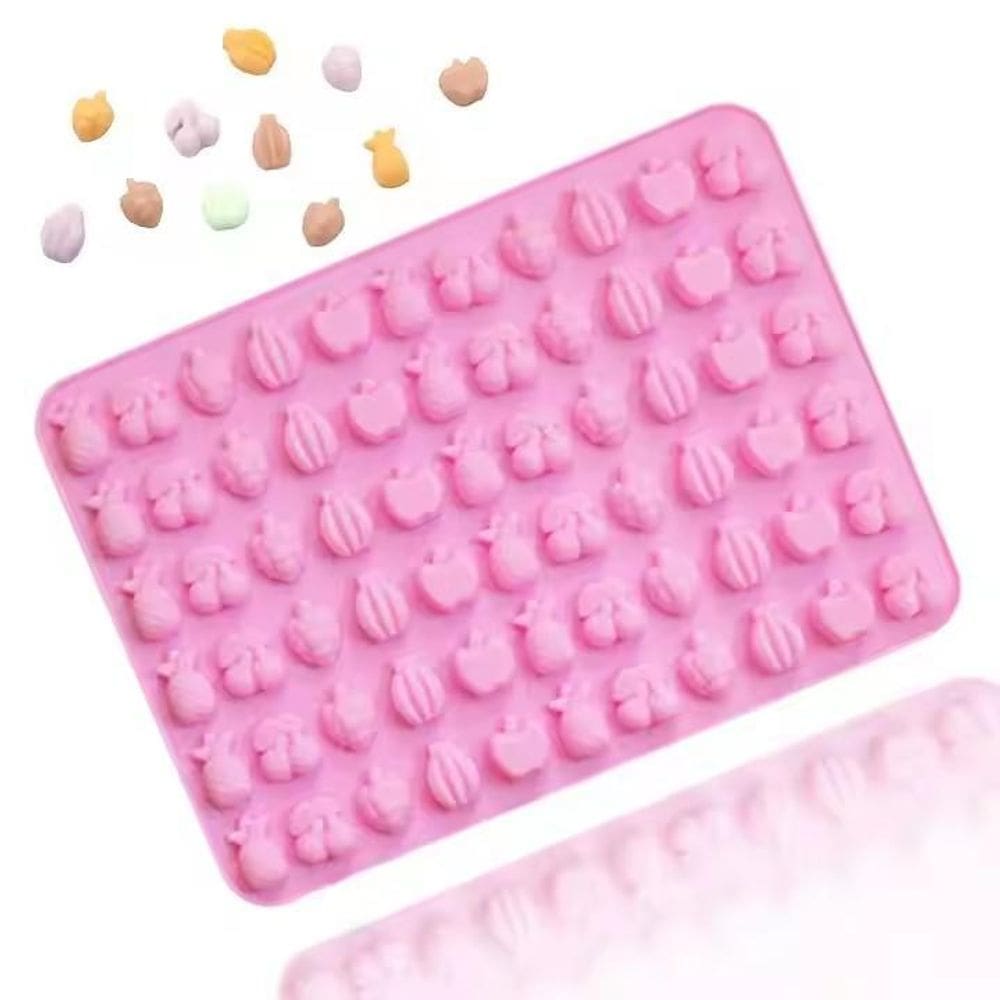 Molde Silicone Frutas Abacaxi Cereja Gummy Gelatina Goma