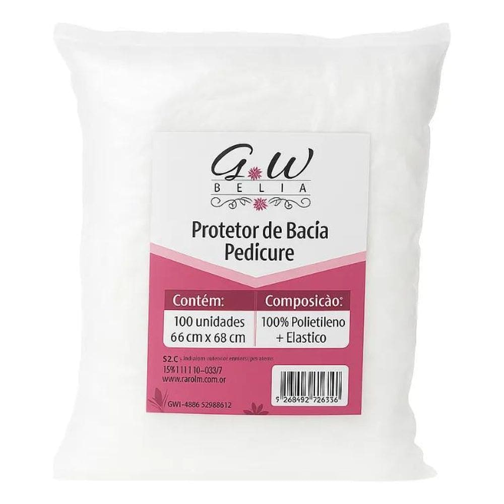 2X Protetor De Bacias Pedicure Médio 68X66Cm 100 Unidades
