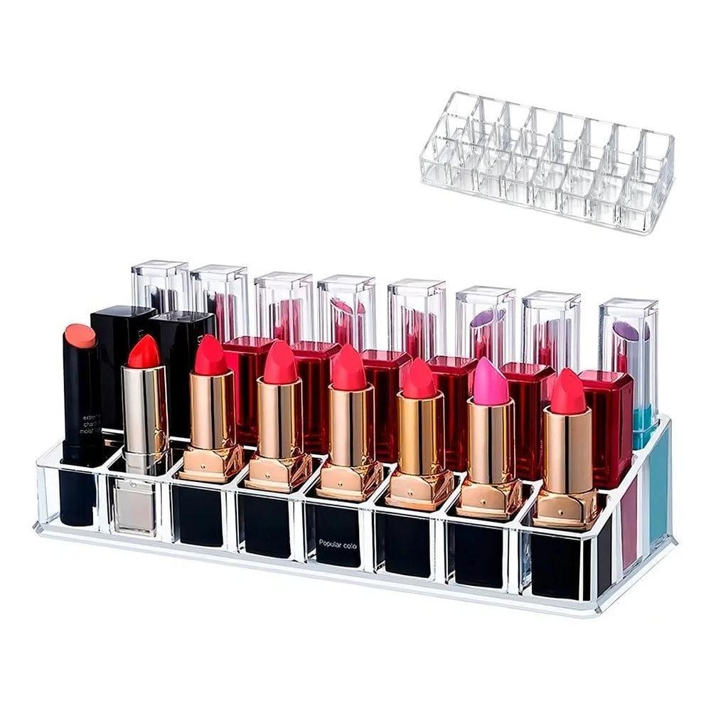 2X Organizador De Acrilico Para Batom E Esmalte 24 Lugares