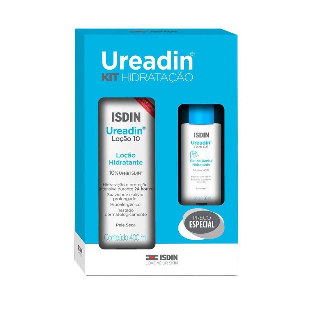 Kit Isdin Ureadin Loção Hidratante 400Ml + Gel De Banho Hidr