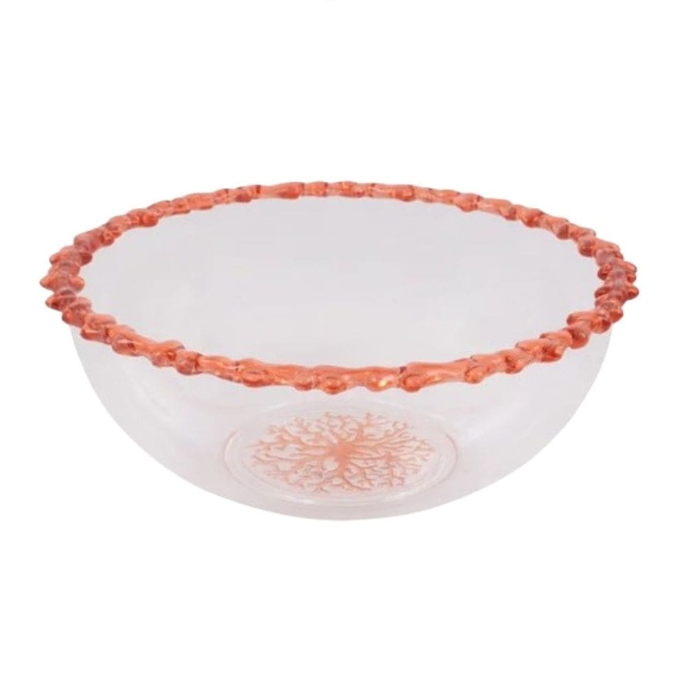 Bowl Saladeira de Acrílico Coral Laranja 32x13cm Entrecasa