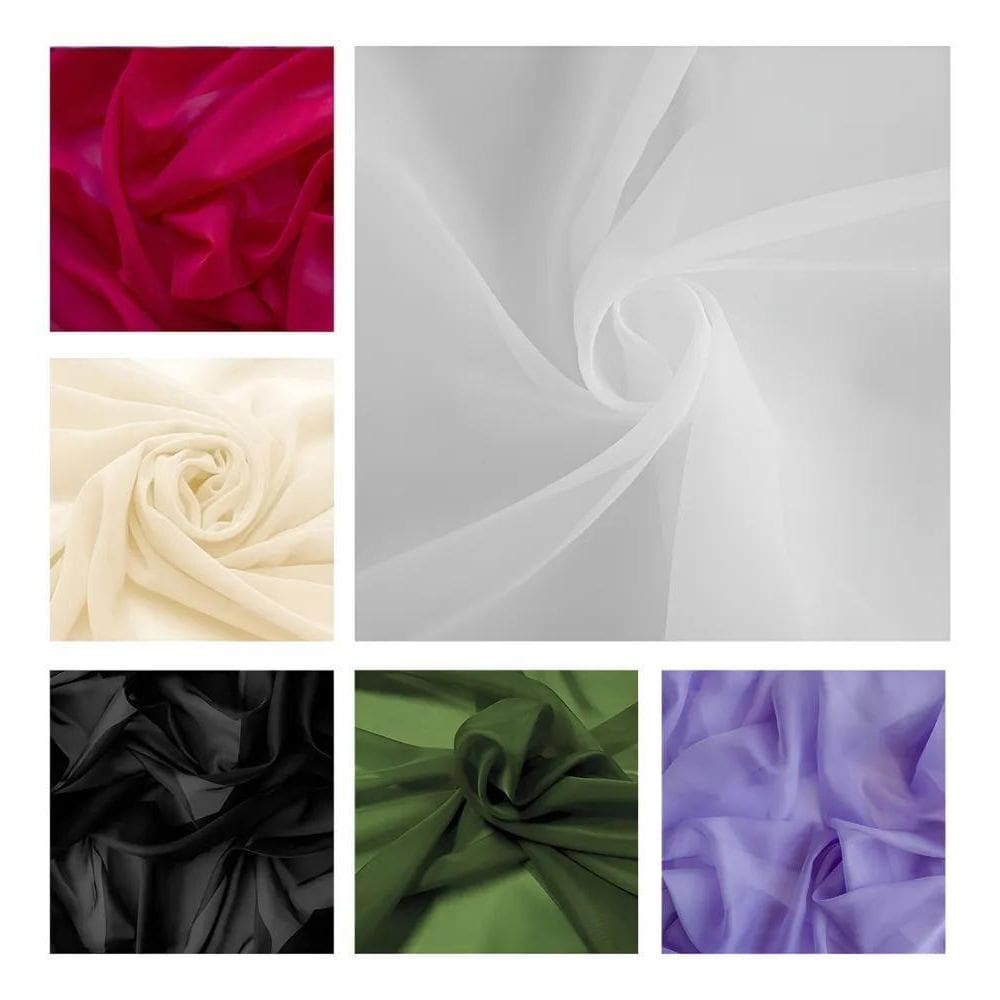 2X Tecido Voil Voal Liso 5,00 X 3,00 Metros -