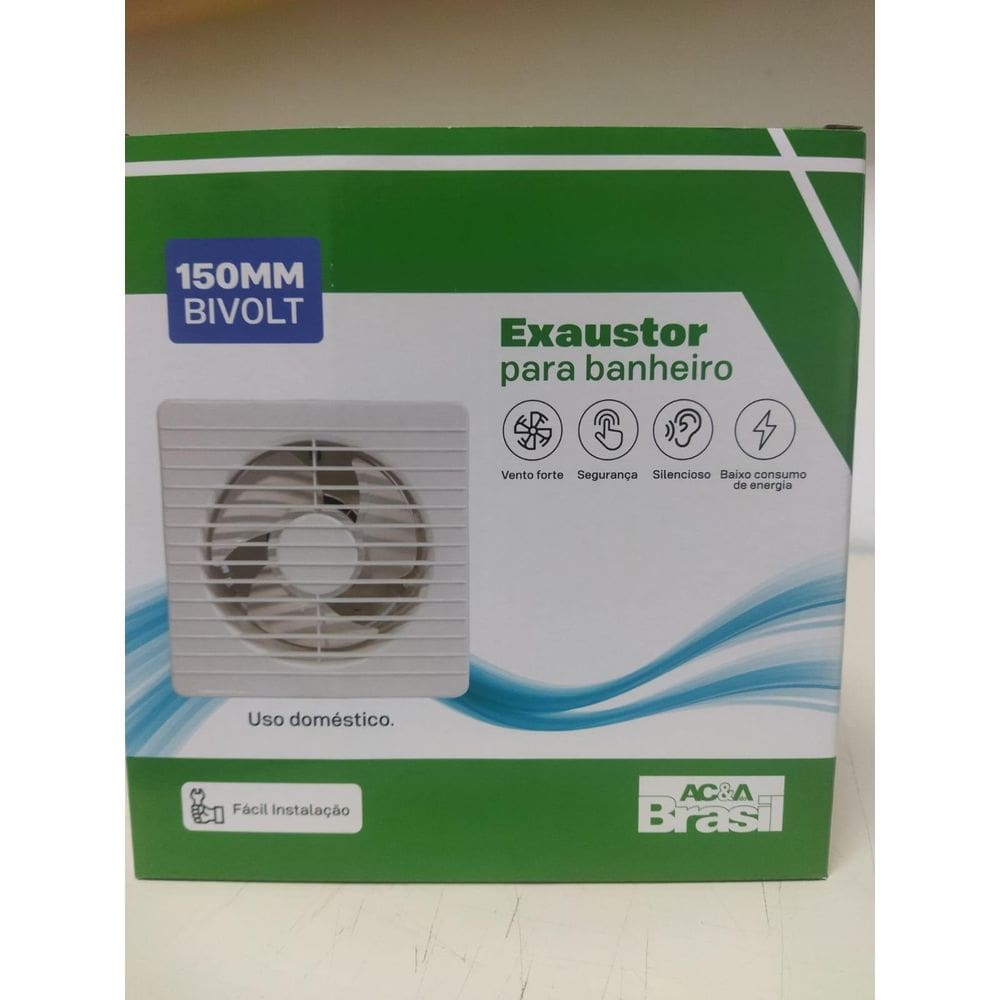 Exaustor Plastico Banheiro Bivolt 150Mm - Branco 5639