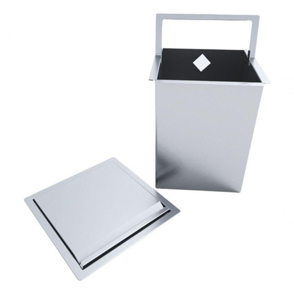 Lixeira De Embutir Em Inox 5 Litros Ambientes Internos Banheiro/cozinha