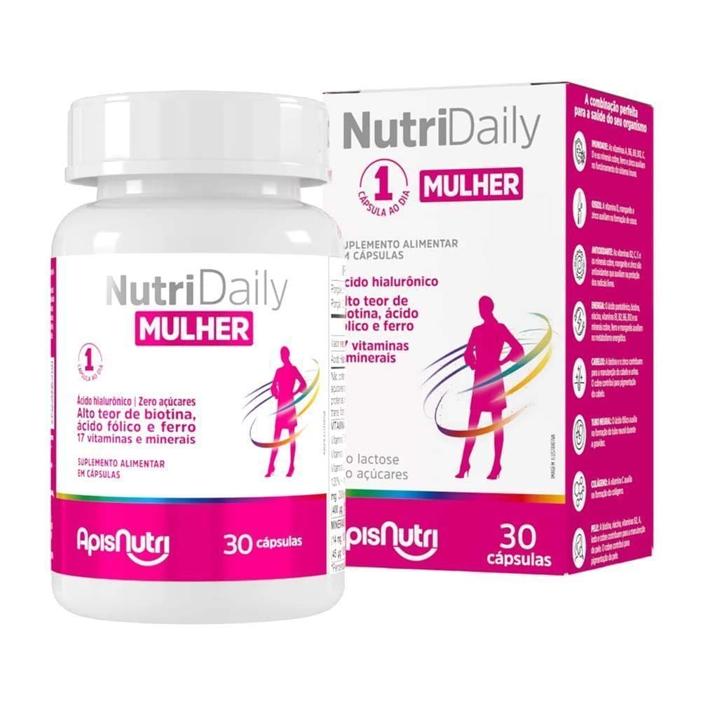 NutriDaily Mulher Polivitamínico ApisNutri 30 Cápsulas
