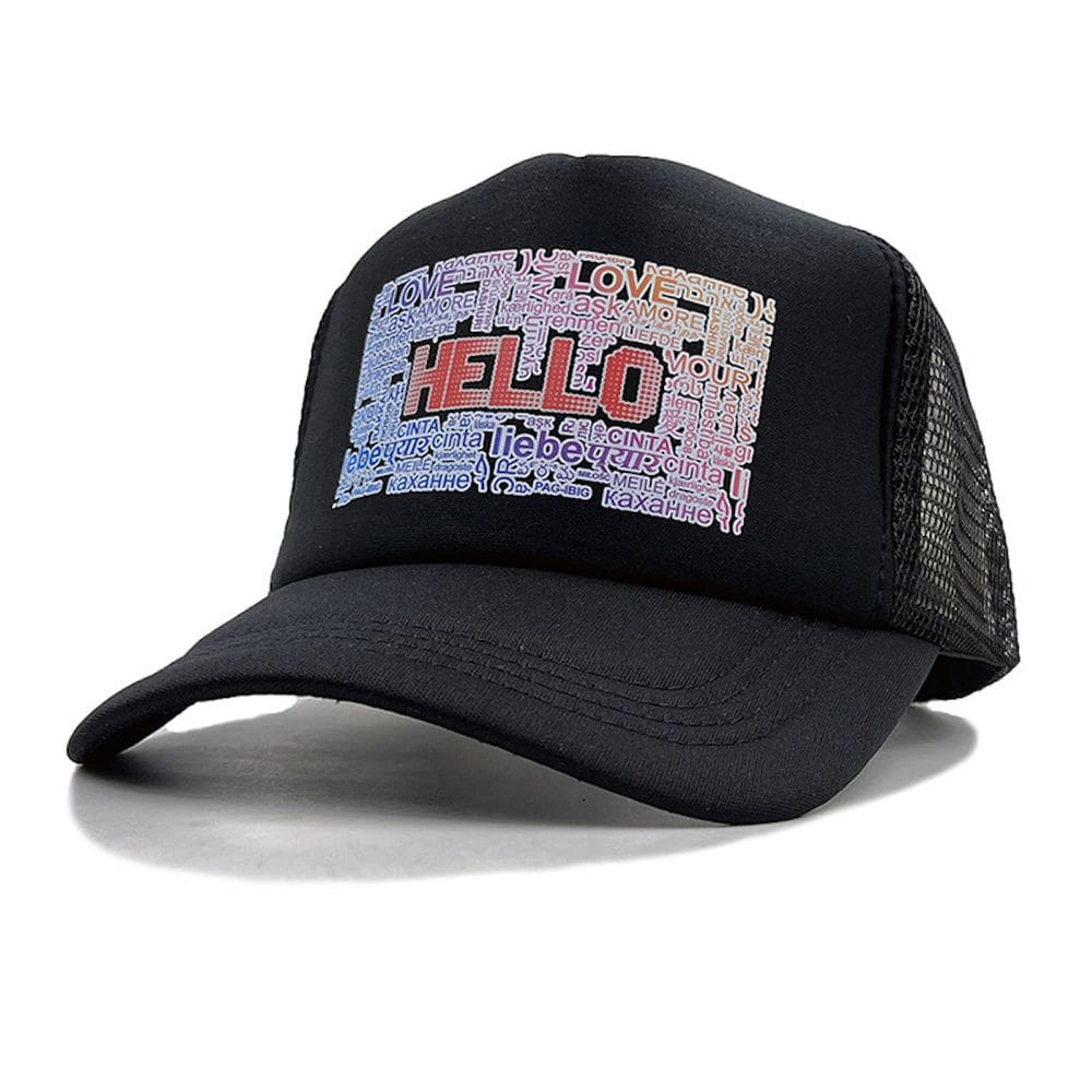 Boné de beisebol Hellos Anime Snapback Hip-Hop Flat ajustável