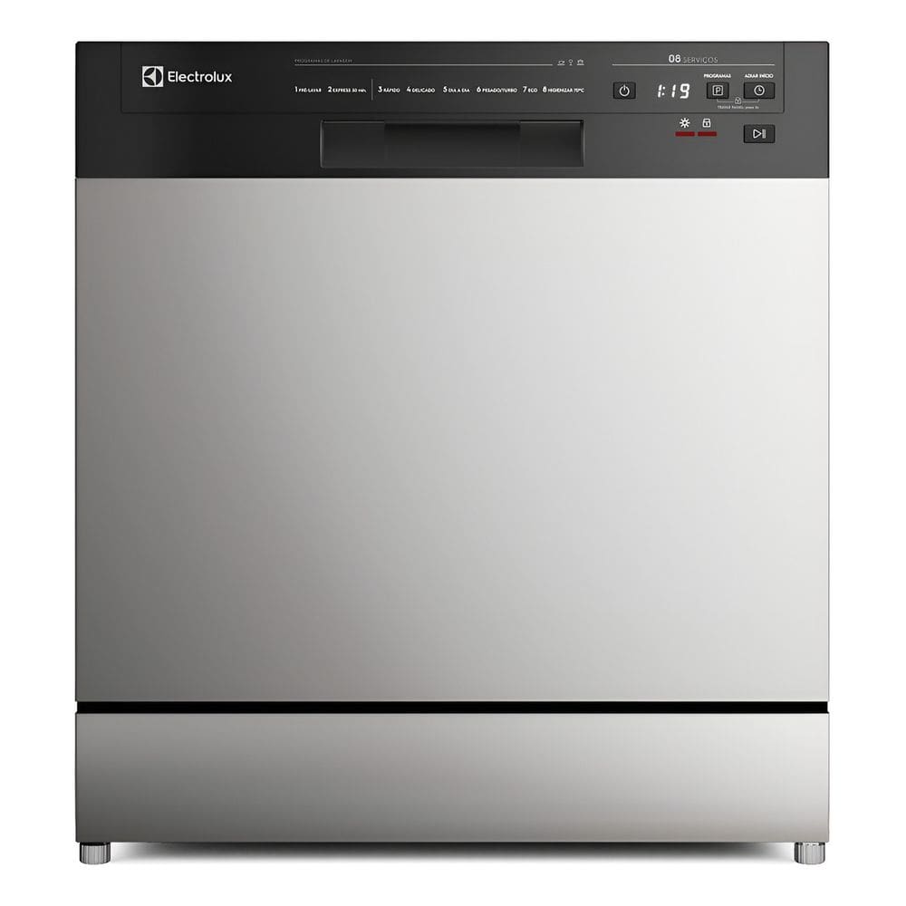 Lava Loucas 8 Servicos 127v Inox Lava E Seca  Electrolux