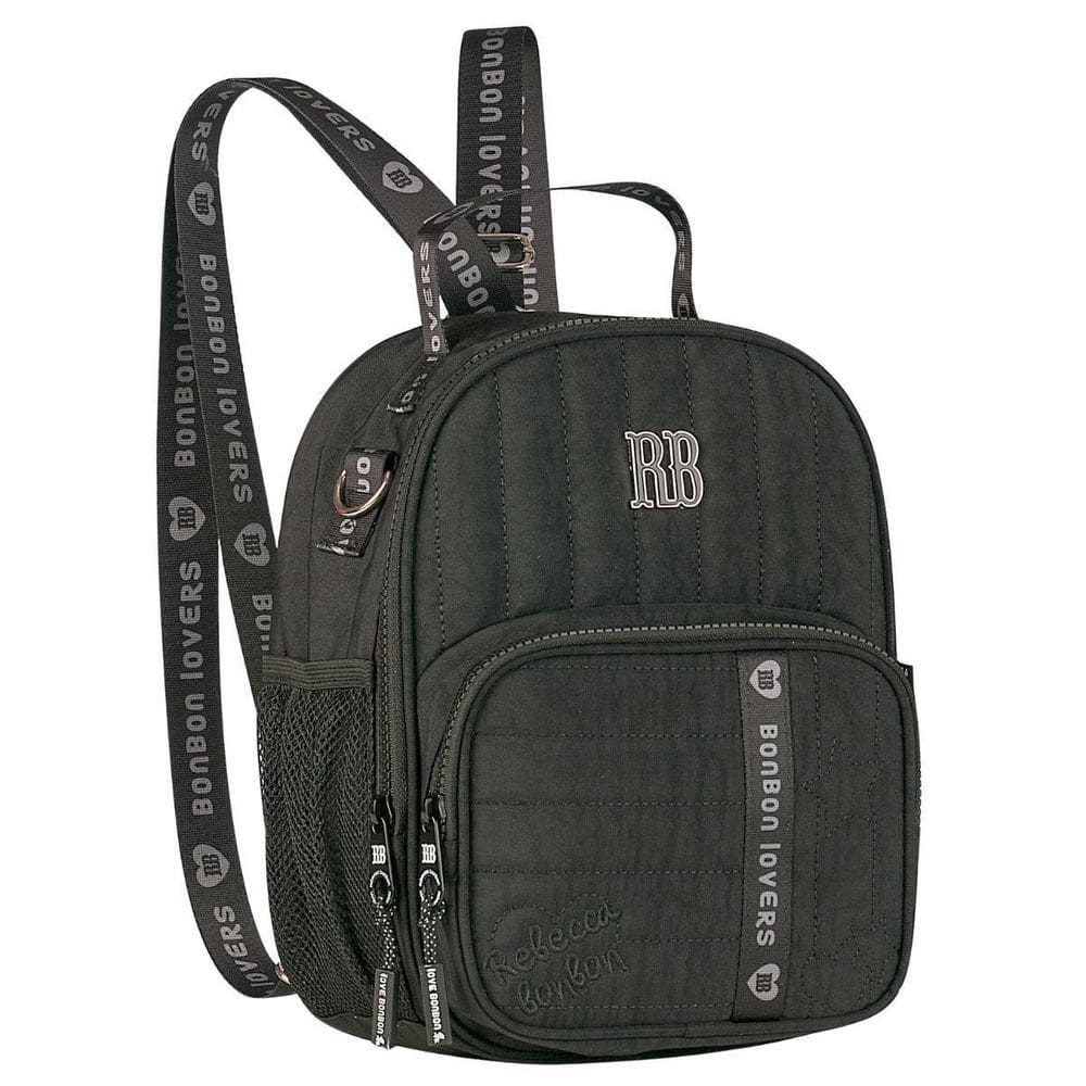 Lancheira Bolsa Transversal Térmica Rebecca Bonbon - Preto